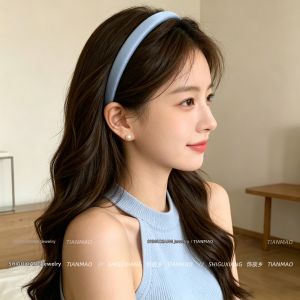 Slim Blue Womens Headband High Crown Wash Specific