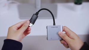 Cabletimes | CABLETIME 8K MST 4K 60Hz Dual Display Displayport to Dual HDMI HUB UHD LED Light DP To Hdmi Hub for Display Dock For Mac Laptop