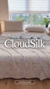 【NEW】LAREA | CloudSilk Cooling Quilt | Dual Sensation Ice Silk Blanket Lightweight Breathable Aircon Comforter