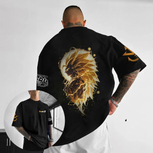 Fashionable Anime Tee Breathable Crew Neck T-shirt Stretchy and Comfortable T-shirt for Sporty and Chic Casual Outfits.