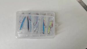 Bộ Mồi Câu Cá Bằng Kim Loại Aorace 5 Món 21g 30g 40g Dành Cho Câu Cá Biển Câu Bờ Câu Jigging Mồi Giả Kèm Hộp Đựng Đồ Câu