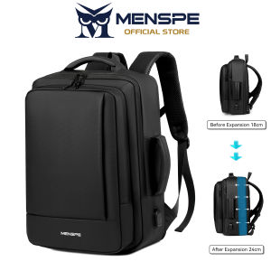 MENSPE Fashion Mens Backpack Business Laptop Backpack Expandable Large Capacity Travel Backpack Men 15.6inch Laptop Backpack Anti-theft Multi-function Backpack