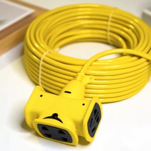 10M/20M/30M Extension Cord with Universal Socket and Switch Intelligent Universal High Power Safety Wiring Board Extension Cord USB Socket Charger Ports Power Strip Outlet