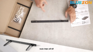 1 Chốt chữ U âm tường BLUEZON pát âm thép đặc đỡ kệ treo tường kèm đinh vít