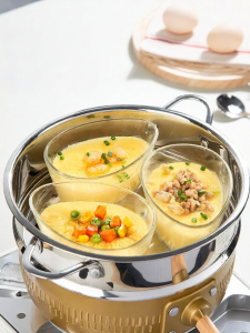 Borosilicate Glass Steaming Dish Steamer Pan Thickened
