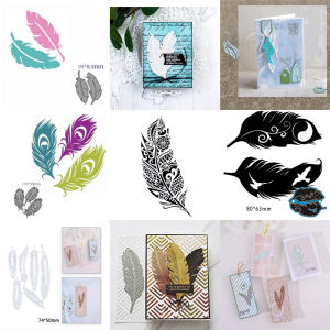 feather metal cutting dies cut die mold Scrapbook paper craft knife mould blade punch Embossing stencils template