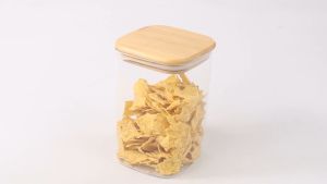 One Two Cups Toples Kaca Penyimpanan Makanan Coffee Storage Glass Jar 10 x10 x15 cm - HC1019 - Transparent