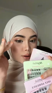 HEYELASH #Cupids Love 10-13mm Girl group style  DIY No Glue Needed D Curl Self-adhesive Eyelash Extensions False Eyelashes 36 clusters Makeup  / Bulu Mata Palsu TANPA GLUE 36 clusters Makeup Bulumata【Get 1 FREE Tweezer By Order】