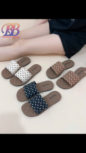 【BB】Trendy Womens Sandals Korean Style Polka Dot Summer Flat Walking Shoes for Elegant Women #138-1