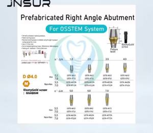 JNSUR Prefabricated Angled Abutment Compatible with OSSTEM System Single Unit Restoration Implant Analog with Protective Cap
