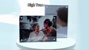 🇸🇬 Acrylic Picture Frames- Desktop Frameless Photo Frames with Magnetic Double Sided Transparent