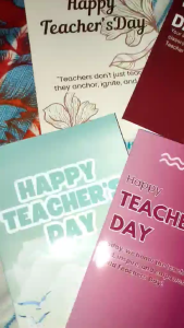 LUCSMART printsNcrafts Teachers Day Folded Greeting Cards