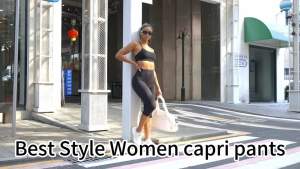 2 Pack Womens Super Soft Capri Pants High Stretchy Breathable Pants Workout Running Yoga Athletic Pants Gym Leggings