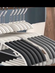 Bộ 10 móc treo nhựa chống trượt treo quần áo xoay 360 đa năng chịu lực tốt-NIEVE