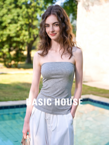 Basic House | Strapless Bustier Vest Womens Thin Summer Tencel Fitted