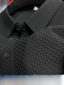 Ice Silk Seamless Polo Shirt Mens Summer New Arrival Thin Cool High Elastic Short Sleeve Casual Silm Breathable Lapels T-shirt