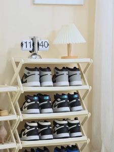 Locaupin Foldable MultiLayer Shoe Box Storage Organizer Space Saving Shoe Cabinet Organize Box Heavy Duty Sneaker Shoe Rack