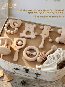 Shining Moment | Bộ Quà Tặng Đồ Chơi Gỗ Cho Trẻ Sơ Sinh Bao Gồm Đồ Chơi Rung