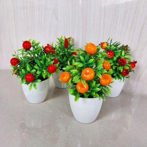 PBP32 Pot Bunga Plastik / Tanaman Buah Palsu / Bunga Hias Dekorasi Rumah Import Murah Jakarta [BISA COD]