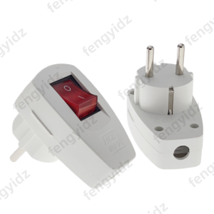 Germany Schuko Rewireable Power Plug With on-off Power Swtich 250V 10A EU CEE 7/7 Standard Adapter Receptacle Connector