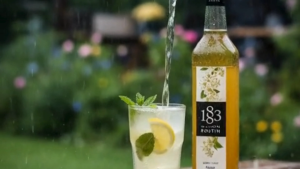 1883 MAISON ROUTIN Elderflower Syrup 1L - Premium Floral Flavor for Coffee Tea & Cocktails