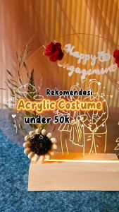 Custom Lampu Tidur Akrilik LED Hiasan Dinding Kamar Lampu Plakat Akrilik LED Hadiah Wisuda Karaya Kreatif