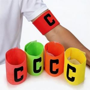 1 Chiếc Băng Đeo Tay Của Đội Trưởng Có Logo Velcro Elastic C Băng Đeo Tay Trận Đấu Bóng Đá Chất Liệu Nylon Không Cần Lắp Ráp