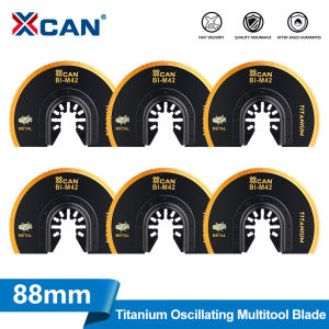 XCAN 1/2/5/10pcs 88mm Oscillating Multitool Semi-Circular Saw Blade Titanium Coated For Cutting Metal Nails Wood Plastic