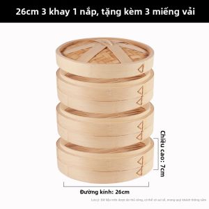 Nồi Hấp Tre Dùng Tại Nhà 27cm