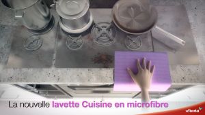 [Nội địa Đức] Khăn lau bếp 2 mặt làm sạch dầu mỡ không để lại vệt VILEDA 1 khăn