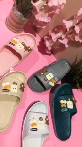 Sandal Slop Wanita Jibbitz Croos Eva Super Lucu Trendy Terbaru Import - 1898 (36/40)