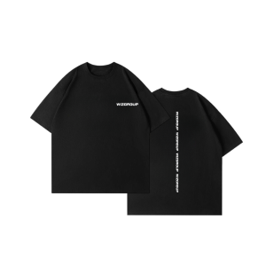 Heavyweight Pure Cotton Summer American Trendy Brand round Neck Short Sleeve Mens T-shirt Solid Loose Fit Versatile Design Sense