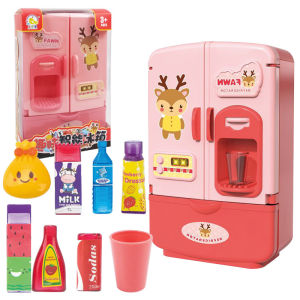 New Kids Toy Simulation Fridge Refrigerator Accessories For Kids Educational Pretend Play Kitchen Set Food For Childrens Gifts