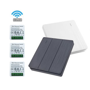 Wireless Smart Switch Light 433Mhz RF 86 Wall Panel Switch with Remote Control Mini Relay Receiver Home Led Light Lamp Fan