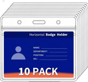 4x3 Vaccination Card Holder 10pk. Waterproof Scratch Less and Zip Resealable. ID Badge Holder Immunization Card Protector