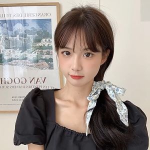 [HCM] Dây buộc tóc đính nơ in họa tiết hoatrái cây phong cách mùa hè thanh lịch cho nữ Randy888