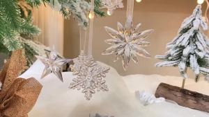 Bông Tuyết Pha Lê Trang Trí Giáng Sinh Phụ Kiện Trang Trí Noel