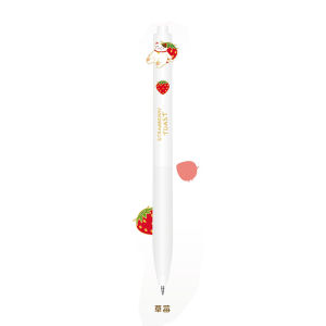 Double-Bead Neutral Pen Dongmi 2501 Cute Cartoon Cat Brush Question Pen Quick-Drying Black Pen Student Universal Plastic Barrel