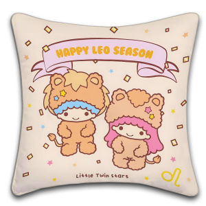 Sanrio | Sanrio Little Twin Stars Pillow Covers Cartoon Sofa Decorative Home Double-sided Printing Short Plush Cushion Cover