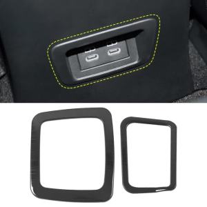Stainless Car Rear Air Conditioning Vent Outlet USB Frame Cover Trim Sticker For Toyota Corolla Cross XG10 2021-2023 2024 2025