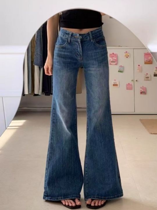 Women Flare Jeans Spring Autumn Fashion Casual Wide Leg Bell