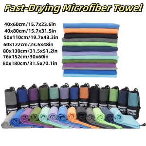 Camping Towels Super Absorbent Fast Drying Microfiber Travel Towel Quick Dry Ultra Soft Compact Gym Towel for Swimming Beach