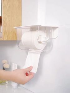 Home Signature Transparent Tissue Box Wall-mounted Paper Box Toilet Wash Towel Storage Toilet Hanging Box Bedroom Wall hanging Tissue Box