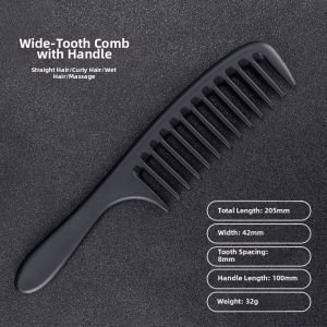 Wide-Tooth Hair Comb for Women Home Use Static Hair Curling Professional Hairdressing Comb Anti-static Large Tooth Thick Tooth