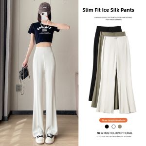 La Chapelle | Summer Lightweight Womens Drapey High-end Wide-leg Pants with Side Zipper and Flared Design