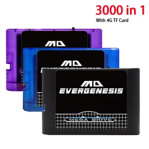 Bandai | 3000 in 1 Game Cartridge EDMD With 4GB Mini SD Card For Genesis Mega Drive MD Game Console card