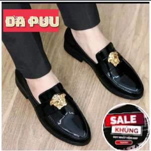Giày lười Da Nam Bóng PU hàng kỹ mặt người trơn cực đẹp khâu may đế chắc chắn g032 Shoes giày nhớ đặt lùi lại 1 size so với giày mình đang đi
