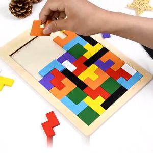 TokoYoyo Mainan Anak Kayu Edukasi Bayi Wooden Puzzle Tetris Balok Menyusun Block