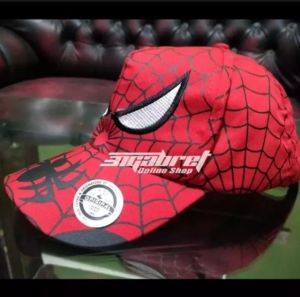 Topi anak spiderman gratis bordir nama umur 3-10 tahun topi anak spiderman laki laki