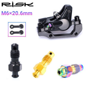 Mountain Bike Bicycle Titanium Alloy M6 Hydraulic Disc Brake Bleed Nipple Bolts Screw Cycling Accessories